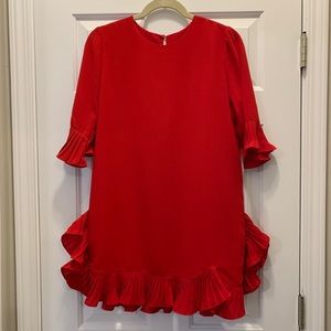 Red Ruffle Mini Dress